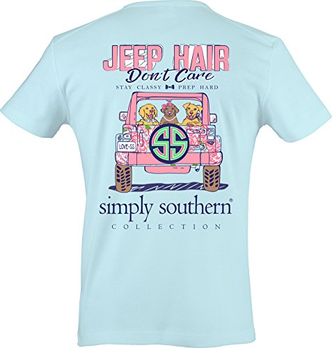 Simply Southern Short Sleeve Preppy Jeep Hair Don't Care (Large)