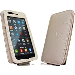 Samsung Galaxy S 2 II i9100 Novoskins iStyle Premium PU Leder Magneta Flip Case White Wei�