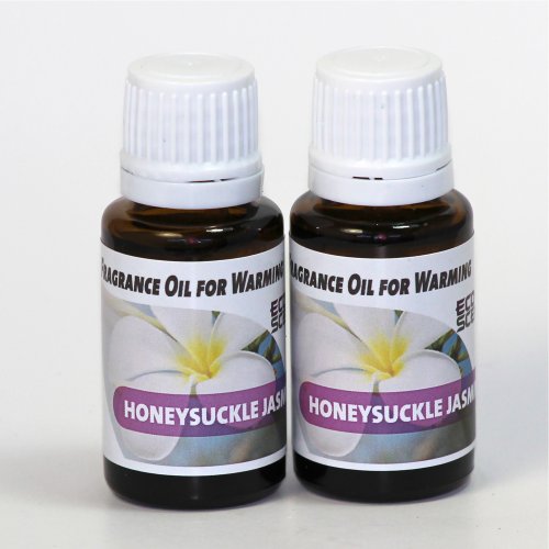 2-Pack. Honeysuckle & Jasmine Fragrance Oil for Warming from Ecoscents (15 mL). Highly concentrated for intense fragrance, ready to use - no wax or water carrier needed.