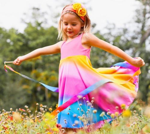 Spinning Tales Big Girls' Butterfly Skies Spin Dress - Reversible (8)
