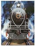 New Signature Collection Queen Size Locomotive Train Korean Mink Blanket