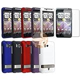 5x Rubber Hard Case Cover For HTC THUNDER BOLT 4G 6400, screen protector fo ....