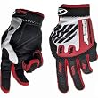 AXO Series 19 Men's MX/Off-Road/Dirt Bike Motorcycle Gloves w/ Free B&F Heart Sticker Bundle - Red