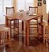 Kitchen & Housewares : Mission Style Solid Oak Tall Counter Height Dining Table