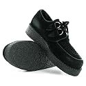 Women's UNDERGROUND Rockabilly Black Suede Wulfrun Teddy Boy Creepers Size 3 - 7