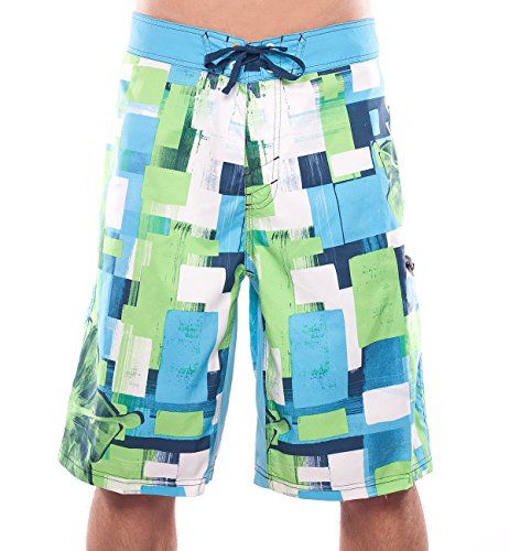 Dry Dudz Men's Sunrise Beach Boardshort (Separate) (34, Aqua)