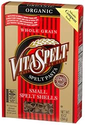 VitaSpelt Organic Shells Whole Grain Spelt Pasta, 10-Ounce Boxes (Pack of 12)