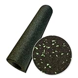 Rubber-Cal Elephant Bark Rubber Flooring - 3/8 inch x 4ft Wide Floor Mats - Green Dot