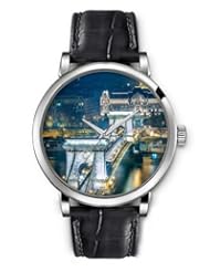 SPRAWL Aanalog Fashion Series Silver Ladies Watches of Genuine Black Leather Strap,Unique Wrist Watch for Women Girls Designed with City of london