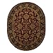 Safavieh Heritage Collection HG628C Handmade Burgundy and Black Hand-Spun Wool Area Rug, 3-Feet 6-Inch, Round