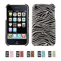 Apple iPhone 3G 3Gs 8GB 16GB 32GB ZEBRA BLING Slim Fit Back Case Skin Cover + Free Screen Protector
