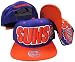 Phoenix Suns Wordmark Two Tone Plastic Snapback Adjustable Snap Back Hat / Cap