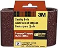 3M 9285NA-2 Heavy Duty Power Sanding Belts, 3-Inch by 21-Inch, Eby. Coarse, 40 grit, 2-pack