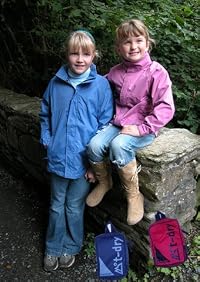 Childrens Packaway Waterproof Jacket Navy Blue or Red 
