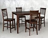Lifestyle California 19672 A La Carte Counter Height Rectangular Table with Stools in Espresso