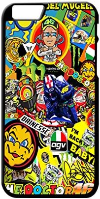 Iphone Case Custom Valentino Rossi VR46 MotoGP Champion Monster Yamaha Stickerbomb Hard Case (Case for iPhone 6)