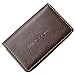 KINGFOM PU Leather Business Card Holder Name Card Case Credit Card Wallet Universal Card Holder with Magnetic Shut Brown(Hold 25 pcs of cards)