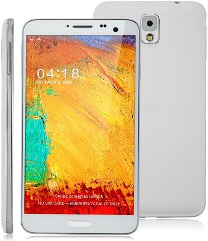 Ulefone N9000 Quad Core 1.3ghz 5.7inch IPS Capacitive Touch Screen 3g Smartphone Android Os 4.2.2 with At&amp;t, T-mobile, H20 White