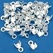 Silver Plated Foldover Cord Ends For Leather (50)