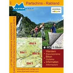 Partschins - Rabland 1 : 35 000 Luftbildpanorama & Wanderkarte: Wandern, Biken, Information. GPS compatible
