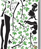 Home Decor Mural Art Wall Paper Stickers-Playing Swing PS58091