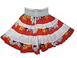 Womens Gypsy Cotton Skirts White Orange Floral Print Mini Skirt