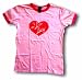 I Love Lucy Distressed Heart Logo Women's Babydoll Ringer Tee Shirt