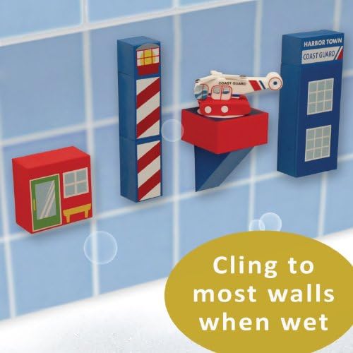 BathBlocks Coast Guard Set in Reusable Storage Bag, 20-Piece