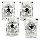 Dallas Cowboys NFL 4pc Square Shot Glass Set