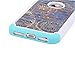 iPhone 7 Case, Nuomaofly [Creative] Studded Rhinestone Crystal Bling Hybrid Armor Defender Dual Layer Protective Case Cover for Apple iPhone 7 (Blue Circle)