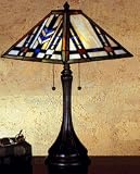 Beautiful Mission Style Tiffany Table or Floor Lamp. Brings Out the Festive in Your Décor