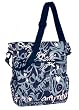 Amy Michelle - Broadway Diaper Bag - Navy Graffiti With Blue Lining