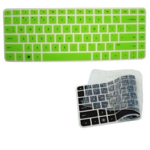 3-Pack Translucent Ultra Thin Soft Silicone Gel Keyboard Protector Skin Cover for 15.6-Inch HP 2000 Laptop PC, such as HP 2000-350US, 2000-299WM, 2000-416dx, 2000-2a20nr, 2000-2a22NR, 2000-2b30dx, 2000-2d10NR, 2000-2b19WM, 2000-2b80DX, 2000-2b49WM, 2000-2c29WM, 2000-2d20NR, 2000-2d64NR, 2000-2d09wm with CaseBuy Retail Packaging (Black + Clear + Green)