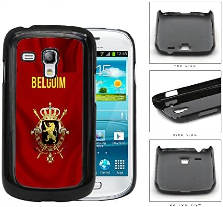 Belgium Flag Soccer Futbol World Cup Jersey Samsung i8190 Galaxy S3 (MINI) Hard Snap on Plastic Cell Phone Case Cover
