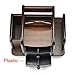 KLOUD City Dark Brown Wood Rotating Desktop Organizer Sorter Stuff Storage Holder with Two Drawers