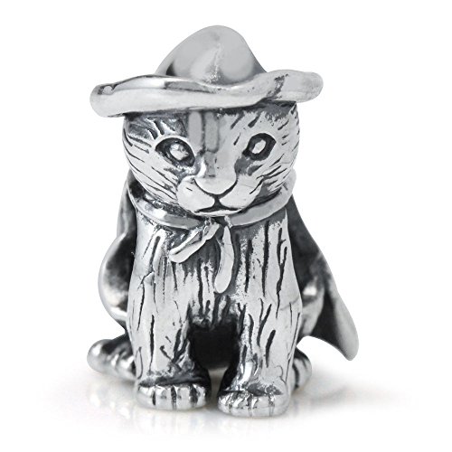 BEST SELLING Multiple Styles You Choose Sterling Charms Beads Pendents Beads On Sale (Fits Pandora, Troll, Baigi, Chamilia, Zable, & Similar Bracelets Necklaces) (Halloween Kitty Cat Kitten)