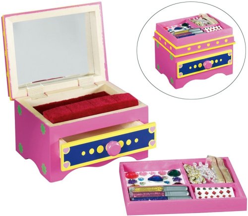 51dkzrQPjLL Melissa & Doug Wooden Decorate Your Own Jewelry Box and Picture Frame Bundle