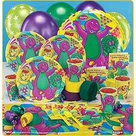 Party Supplies - Barney Dance Party Supplies - Deluxe Pack by Birthday Express