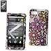 Hard Diamante Protector Skin Cover (Faceplate/Snap On) Full Rhinestones Diamond Bling for Motorola DROID X Android Phone MB810 Verizon Wireless - MultiColor flowers