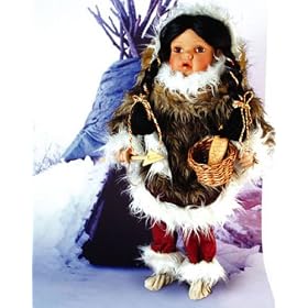 Hiti 24 Indian w Basket+Arrow Doll Duck House ~Retired by Duck House Dolls