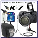 Pentax K-7 14.6 MP Digital SLR with Shake Reduction and 720p HD Video (OutFit) w/ Pentax 17-70mm f/4 DA SMC AL IF SDM Lens + Willoughby's 16GB SDHC KIT#2