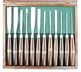 Crown 2242 Woodcarving Set in Wood Box, 12-Piece