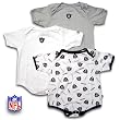 Oakland Raiders Newborn NFL Body Suit Gift Pack (Set of 3) Outerstuff Oakland Raiders Newborn NFL Body Suit Gift Pack (Set of 3) Outerstuff