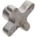 Morton Aluminum Four Arm Knob, Fluted Rim, Threaded Hole, 3/8"-16 Thread Size, 2" Width (Pack of 1)