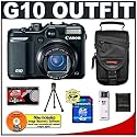 Canon PowerShot G10 14.7MP Digital Camera with 5x Image Stabilized Zoom + 4GB Card + Cameta Bonus Accessory Kit