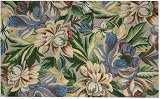 123 Creations C906B.3x5 Foot Blue Magnolia Hooked Rug