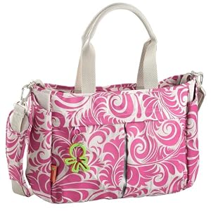 Okiedog Equinox Metro Luxury Messenger Baby Changing Bag (Pink/Beige)