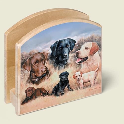 When Rascals Were Legends LABRADOR RETRIEVER Dog Wood Napkin Holder by Highland Graphics