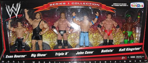 Mattel WWE Wrestling Exclusive Basic Action Figure Collection 6Pack John Cena, Triple H, Batista, Big Show, Kofi Kingston & Evan Bourne