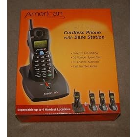 American Telecom Expandable Cordless Phone With Base Station